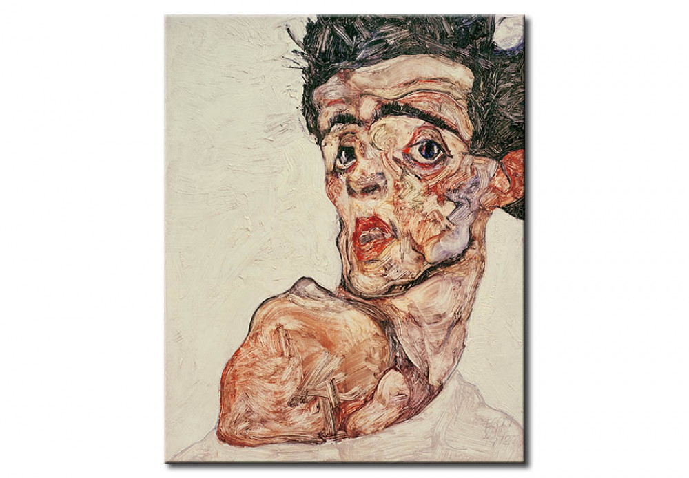 Expressionism Egon Schiele Fanny Pack Self-portrait grimacing