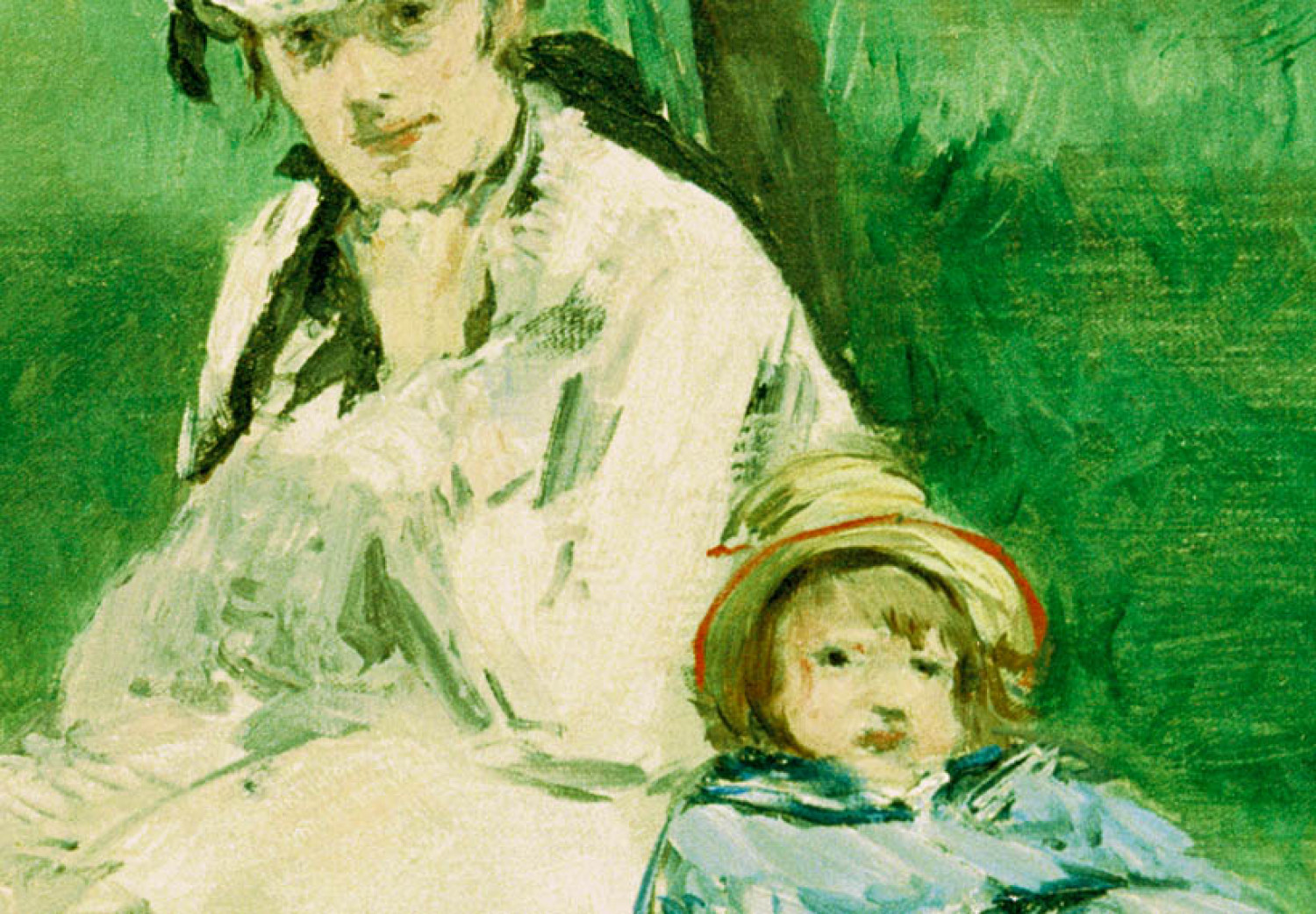 Od Ilu Lat Jest Rodzina Monet Reprodukcja Rodzina Monet w ogrodzie - obraz na ścianę malarza: Edouard